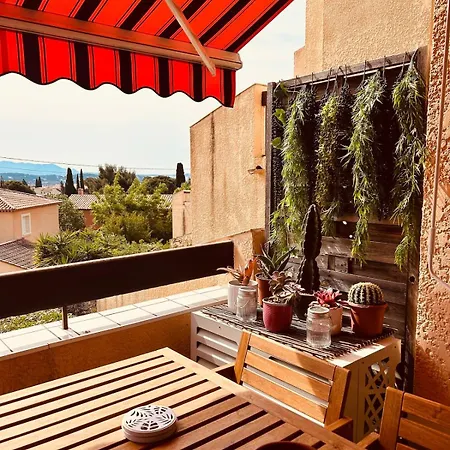 Le Jasmin Vue Mer, Climatisation, 10min A Pied Du Centre-ville Et De La Gare Апартаменты
